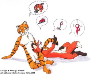 Rating: Questionable Score: 0 Tags: 2011 4_toes 5_fingers accessory anklet anthro barefoot black_body black_ear_tips black_fur black_hair black_nose canid canine claws crossed_legs dipstick_ears dipstick_tail duo e621 ear_markings ear_piercing feet felid fingers fox fur gesture gloves_(marking) hair hand_gesture hand_on_chest hand_on_leg jewelry konu konu_eikuku_hentaru leg_markings letigre looking_up lying male mammal markings mental_pictographics multicolored_ears multicolored_tail muzzle_(object) muzzled necklace necktie on_back open_mouth open_smile orange_body orange_fur pantherine pictographics piercing pink_nose pointing pointing_up short_hair simple_background sitting smile socks_(marking) speech_bubble stripes tail tail_between_legs tail_markings thought_bubble tiger toes train vehicle white_background white_body white_fur xaafw User: bunchy7s