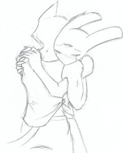 Rating: Safe Score: 0 Tags: 3_eyes anthro black_and_white bodily_fluids crying domestic_cat duo e621 felid feline felis female graphite_(artwork) hug lagomorph leporid male male/female mammal monochrome multi_eye rabbit romantic romantic_couple ruby_(rq) ruby_quest sildre simple_background sketch tears tom_(rq) traditional_media_(artwork) User: bunchy7s