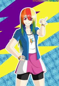 Rating: Safe Score: 0 Tags: 2014 alternate_species big_breasts breasts clothed clothing e621 female friendship_is_magic grandfathered_content hair hasbro hi_res human human_only humanized looking_at_viewer mammal multicolored_hair my_little_pony not_furry purple_eyes rainbow_dash_(mlp) rainbow_hair smile solo zantyarz User: bunchy7s