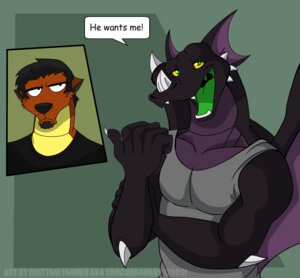 Rating: Safe Score: 0 Tags: 2009 anthro biceps big_muscles black_body black_scales claws clothing croc_(crocdragon89) crocdragon89 dialogue dragon duo e621 english_text european_mythology fangs green_eyes green_tongue horn jason_takayama male membrane_(anatomy) membranous_wings muscular muscular_male mythological_creature mythological_scalie mythology open_mouth pecs reptile scales scalie shirt tank_top teeth text tongue topwear unimpressed western_dragon wings zeke_(crocdragon89) User: bunchy7s