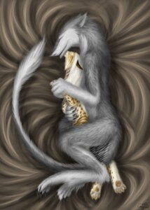 Rating: Safe Score: 0 Tags: ambiguous_gender anthro bed bedding bedding_background caypom cuddling duo e621 felid female furniture lying mammal on_side pantherine ruby-cay sergal tail tiger User: bunchy7s