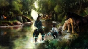 Rating: Safe Score: 0 Tags: anthro detailed_background e621 equid equine female feral forest group hi_res horse human landscape male mammal nature outside plant quadruped scenery shalinka tail transformation tree wood User: bunchy7s