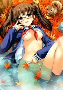 Rating: Explicit Score: 0 Tags: 1girls 2007 adjusting_glasses ankle_socks anklehighs areola areolae black_hair black_socks bottomless breasts brown_eyes brown_hair chipmunk convenient_censoring female female_only footwear glasses hair_bobbles hair_ornament highres leaf leaves long_hair lying mound_of_venus nipple_slip nipples no_bra open_clothes open_shirt original rule34 school_uniform see-through shirt socks solo squirrel tied_hair tomose_shunsaku twintails underboob water wet wet_clothes User: bunchy7s