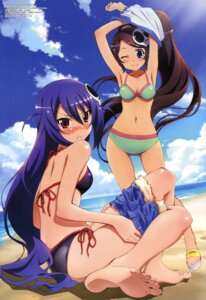Rating: Questionable Score: 0 Tags: 2girls armpits barefoot beach bikini black_hair blue_hair blush clothing cloud elysia_de_lute_ima feet female foreshortening haqua_du_lot_herminium high_resolution kami_nomi_zo_shiru_sekai kuboki_yuuichi legs long_hair looking_back megami_magazine multiple_females multiple_girls official_art ponytail purple_eyes red_eyes rule34 sandals side-tie_bikini sky smile soles swimsuit tied_hair toes undressing very_long_hair water wink User: bunchy7s