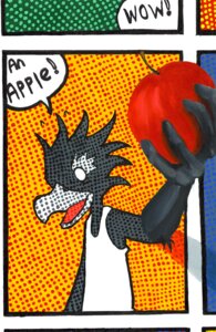 Rating: Safe Score: 0 Tags: anthro avian ayato beak bird clothed clothing e621 english_text fingers food fruit grey_beak male plant selectively_detailed shirt simple_background solo text toony topwear User: bunchy7s