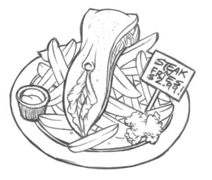 Rating: Explicit Score: 0 Tags: beef black_and_white disembodied_vulva e621 english_text female food fries genitals gore humanoid_genitalia humanoid_vulva line_art meat monochrome pen_(artwork) plate sign steak text traditional_media_(artwork) unknown_artist vulva zero_pictured User: bunchy7s