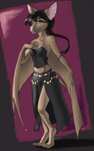 Rating: Safe Score: 0 Tags: anthro bat biped braided_hair clothed clothing e621 fangs female hair hi_res mammal membrane_(anatomy) membranous_wings mitsene purple_eyes sashra skimpy solo standing tail teeth thaine wings User: bunchy7s