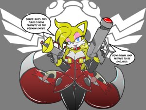 Rating: Safe Score: 0 Tags: alpha_channel anthro breasts canid canine chaoscroc cleavage clothed clothing crossgender dialogue e621 eggman_empire eggman_logo english_text eyeshadow female fox fur glistening_eyelids gun latex looking_at_viewer makeup male_(lore) mammal miles_prower mind_control mtf_crossgender pink_eyelids pink_eyeshadow ranged_weapon sega solo sonic_the_hedgehog_(series) speech_bubble text weapon white_body white_fur yellow_body yellow_fur User: bunchy7s