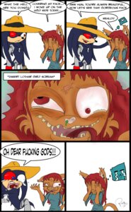 Rating: Safe Score: 0 Tags: 2011 anthro clothing comic cybernetics cyborg dialogue digital_media_(artwork) disfigured dog_tags domestic_cat duo e621 ear_piercing echidna english_text fan_character felid feline felis female hair hat headgear headwear heart_symbol in_abyss lothar_(lotharhex) machine male mammal monotreme morning piercing raye_(in_abyss) red_eyes red_hair sega simple_background sonic_the_hedgehog_(series) tail text white_background User: bunchy7s