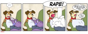 Rating: Questionable Score: 0 Tags: anthro canid canine canis collar comic dialogue disappearing domestic_cat domestic_dog e621 english_text felid feline felis female furniture grape_jelly_(housepets!) housepets! humor male male/female mammal peanut_butter_(housepets!) pillow rick_griffin sofa surprised text third-party_edit User: bunchy7s