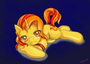 Rating: Safe Score: 0 Tags: 2012 blue_background cutie_mark e621 equid equine fan_character female flaria hair hasbro hi_res horn looking_at_viewer lunaismaiwaifu lying mammal multicolored_hair my_little_pony mythological_creature mythological_equine mythology on_side orange_eyes orange_hair quadruped red_hair simple_background solo tail two_tone_hair unicorn yellow_body User: bunchy7s