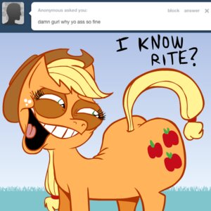 Rating: Questionable Score: 0 Tags: 1:1 apple applejack_(mlp) ask_blog ask_jappleack asking blonde_hair butt clothing cowboy_hat cutie_mark dialogue e621 earth_pony english_text equid equine eyelashes female feral food friendship_is_magic fruit green_eyes hair hasbro hat headgear headwear horse hotdiggedydemon long_hair looking_back mammal my_little_pony open_mouth plant pony ponytail solo tail text toony tumblr user_message what_has_magic_done User: bunchy7s
