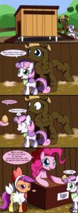 Rating: Safe Score: 0 Tags: avian bird bukoya chicken chicken_coop clothing comic costume dialogue e621 earth_pony egg english_text equid equine female feral friendship_is_magic galliform group hasbro hat headgear headwear hi_res horn horse mammal mud my_little_pony mythological_creature mythological_equine mythology phasianid pinkie_pie_(mlp) pony quadruped rarity_(mlp) scootaloo_(mlp) sibling_(lore) sister_(lore) sisters_(lore) sweetie_belle_(mlp) tail text unicorn young young_feral User: bunchy7s