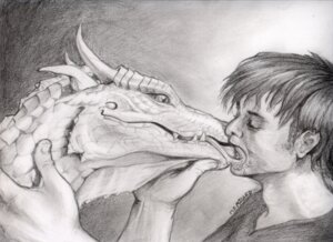 Rating: Questionable Score: 0 Tags: ambiguous_gender bestiality bodily_fluids candyside dragon drooling duo e621 european_mythology eyes_closed face_grab fangs feral graphite_(artwork) greyscale hair horn human human_on_feral interspecies kissing male mammal monochrome mythological_creature mythological_scalie mythology neck_grab saliva scales scalie teeth tongue traditional_media_(artwork) western_dragon User: bunchy7s