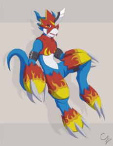 Rating: Safe Score: 0 Tags: ambiguous_gender anthro armband armor bandai_namco belly blue_body blue_skin cel_shading claws digimon digimon_(species) dragon e621 featureless_crotch flamedramon grey_background letterbox looking_aside looking_at_viewer mythological_creature mythological_scalie mythology open_mouth red_eyes scalie shaded simple_background solo spidersnax tail white_belly white_body white_skin User: bunchy7s