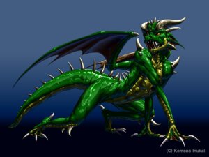 Rating: Questionable Score: 0 Tags: 4:3 all_fours claws dragon e621 fangs green_body horn kemono_inukai latex male membrane_(anatomy) membranous_wings mythological_creature mythological_scalie mythology red_eyes scalie solo tail teeth wings User: bunchy7s
