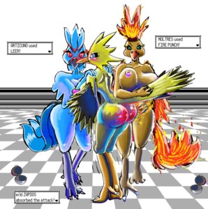 Rating: Questionable Score: 0 Tags: anthro articuno avian beak bird breasts butt butt_slap e621 female female/female generation_1_pokemon group group_sex hand_spanking hi_res legendary_birds legendary_pokemon legendary_trio moltres nintendo nipples non-mammal_breasts non-mammal_nipples nude pokemon pokemon_(species) pokemorph reddened_butt seppuku_(artist) sex slap spanking standing threesome trio zapdos User: bunchy7s