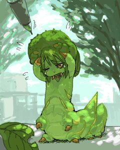 Rating: Questionable Score: 0 Tags: 4:5 arthropod bodily_fluids caterpillar e621 female green_hair hair insect larva leaf low_res open_mouth pen short_hair solo tears writing_utensil yellow_eyes ze User: bunchy7s