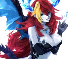 Rating: Questionable Score: 0 Tags: armwear blue_body blue_eyes blue_skin breasts cleavage clothed clothing demon e621 elbow_gloves female gloves hair handwear hera-is_(puzzle_and_dragons) hi_res highlights_(coloring) holding_breast horn humanoid humanoid_pointy_ears jewelry kuroame long_hair looking_at_viewer membrane_(anatomy) membranous_wings multicolored_hair necklace not_furry pointy_ears puzzle_and_dragons red_hair simple_background solo white_background wings User: bunchy7s