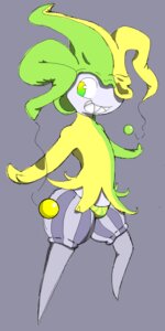 Rating: Safe Score: 0 Tags: 1:2 anthro ball buffy_(maplestory) clothing e621 female green_eyes grey_body grey_skin grin hat headgear headwear hi_res jester maplestory multicolored_eyes nexon orb sharp_teeth smile solo teeth underwear xxmysteryxx yellow_eyes User: bunchy7s