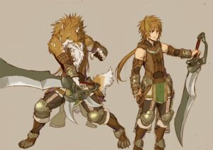Rating: Safe Score: 0 Tags: 4_toes 5_fingers afd-yred anthro armor brown_body brown_fur brown_hair claws clothed clothing colored_sketch duo e621 ear_piercing feet felid fingers fur grey_background hair holding_melee_weapon holding_object holding_sword holding_weapon human kouta lion long_hair male mammal melee_weapon pantherine piercing ponytail simple_background sketch standing sword tail tan_body tan_skin toes weapon white_body white_fur User: bunchy7s
