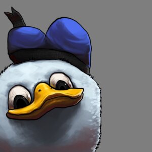 Rating: Safe Score: 0 Tags: 1:1 alpha_channel anatid anseriform anthro avian beak bird bloodshot_eyes clothing dolan duck e621 feathers grey_eyes hat headgear headwear hi_res male meme nightmare_fuel orange_beak solo unknown_artist white_body white_feathers User: bunchy7s