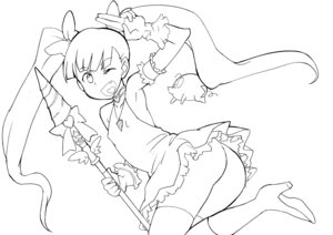 Rating: Questionable Score: 0 Tags: ass boota dress drill female flat_chest gloves kiyal_bachika monochrome no_panties ookamiuo rule34 tengen_toppa_gurren_lagann tied_hair twintails wink User: bunchy7s