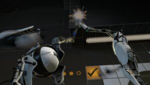 Rating: Safe Score: 0 Tags: 16:9 2011 3d_(artwork) ambiguous_gender artificial_intelligence atlas_(portal) digital_media_(artwork) duo e621 gesture high_five humanoid machine not_furry official_art p-body_(portal) portal_(series) portal_gun robot robot_humanoid screencap test_chamber turret turret_(portal) unknown_artist valve valve_corporation widescreen User: bunchy7s