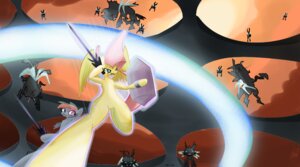 Rating: Safe Score: 0 Tags: armor arthropod bendykins changeling_(mlp) cutie_mark e621 equid equine feathered_wings feathers female fight fluttershy_(mlp) friendship_is_magic group hair hasbro inside mammal melee_weapon multicolored_hair my_little_pony mythological_creature mythological_equine mythology pegasus rainbow_dash_(mlp) shield sword weapon wings yellow_body yellow_feathers User: bunchy7s