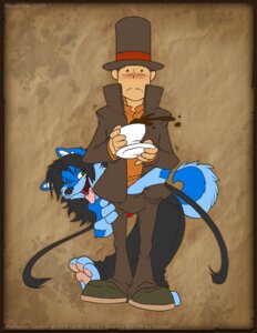 Rating: Explicit Score: 0 Tags: 2009 anthro anthro_top beverage black_hair blue_body blue_fur blush canid canine canis clothed clothing container cup duo e621 english_text female food fur green_eyes grope hair hand_in_pants hat headgear headwear human human_on_anthro interspecies level-5 looking_at_viewer male mammal open_mouth professor_layton professor_layton_(series) reaction_image sexual_assault simple_background smile spill spunky_(artist) spunky_(spunky) surprised tail tea tea_cup text tongue tongue_out top_hat what wolf User: bunchy7s