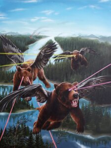 Rating: Safe Score: 0 Tags: absurd_res ambiguous_gender bear burning cloud detailed_background e621 feathered_wings feathers feral fire flying forest group hi_res jonas_brodin laser laser_eyes mammal mountain nature outside plant river sky tree water what_has_science_done wings wood User: bunchy7s
