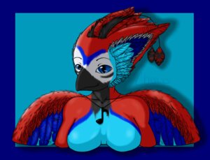 Rating: Questionable Score: 0 Tags: anthro avian beak bird blue_background blue_eyes bust_portrait chiorro e621 feathered_wings feathers female jewelry musical_note musical_symbol naturally_censored necklace portrait simple_background solo symbol wings User: bunchy7s
