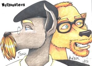Rating: Safe Score: 0 Tags: 2010 adam_savage alternate_species anthro black_clothing black_hat black_headwear black_nose blonde_hair blue_eyes cactusiguana canid canine canis character_name clothing colored_pencil_(artwork) domestic_dog duo e621 english_text eyebrows eyewear facial_hair flat_cap fur furrification glasses grey_body grey_fur hair hat headgear headwear jamie_hyneman male mammal mythbusters open_mouth open_smile real_world shirt simple_background smile teeth text topwear traditional_media_(artwork) white_background white_clothing white_shirt white_topwear yellow_body yellow_fur User: bunchy7s