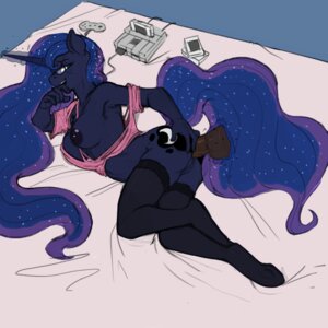Rating: Explicit Score: 0 Tags: 1:1 2013 abdominal_bulge anal anal_masturbation anal_penetration anthro anthrofied anus arms_bent bed bent_legs biped blue_body blue_eyes blue_fur blue_hair breasts butt clothed clothed_masturbation clothing controller controller_on_bed controller_on_furniture cord crossover cutie_mark digital_media_(artwork) dildo e621 electronics equid equine eyewear female friendship_is_magic fur furniture game_cartridge game_console game_controller game_media genitals glasses hair hand_on_butt hand_on_own_butt hasbro holding_butt horn horn_magic kevinsano legwear long_hair lying lying_on_bed magic mammal masturbation my_little_pony mythological_creature mythological_equine mythology nintendo nintendo_console nintendo_controller nipples on_bed on_side one_breast_out penetration princess_luna_(mlp) retro_console retro_controller sex_toy shirt simple_background snes_cartridge snes_console snes_controller solo stockings storage_media super_nintendo third-party_edit topwear torn_clothing toying toying_self unicorn unicorn_horn vulva wired_controller User: bunchy7s