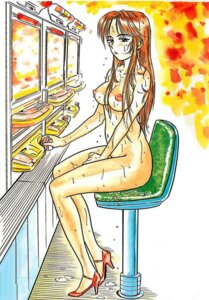 Rating: Explicit Score: 0 Tags: breasts female high_heels highres momoyama_jirou naked_footwear naked_heels naked_with_shoes_on nude pachinko public public_nudity red_hair rule34 sweat zenra User: bunchy7s