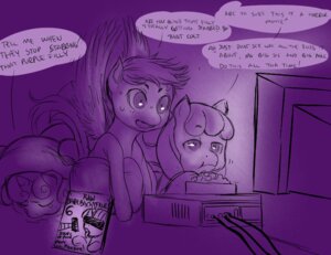 Rating: Questionable Score: 0 Tags: apple_bloom_(mlp) board bodily_fluids cutie_mark_crusaders_(mlp) dialogue e621 earth_pony electronics english_text equid equine feathered_wings feathers female feral food friendship_is_magic group hasbro horn horse implied_incest mammal monochrome my_little_pony mythological_creature mythological_equine mythology ottanta pegasus pillow pony popcorn pornography scootaloo_(mlp) sweat sweetie_belle_(mlp) television text unicorn wing_boner wings young young_feral User: bunchy7s