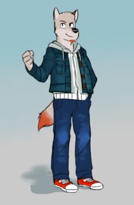 Rating: Safe Score: 0 Tags: anthro biped black_nose bottomwear canid canine canis clothed clothing denim denim_bottomwear denim_clothing e621 fist footwear fully_clothed genchi jeans male mammal pants pose shoes simple_background solo standing tail wolf User: bunchy7s