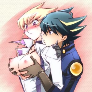 Rating: Questionable Score: 0 Tags: 1:1 1girls beige_skin blonde_hair blush breast_grab breasts clothes coat color female gloves hair human jack_atlas kanae_yuzuru large_breasts male multicolored_hair nipples nude open_clothes pink_nipples purple_eyes round_ears rule34 rule_63 sharp_teeth short_hair side_view uncensored yu-gi-oh! yu-gi-oh!_5d's yusei_fudo User: bunchy7s