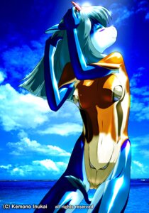Rating: Questionable Score: 0 Tags: antelope blue_body blue_hair bovid clothing cloud detailed_background e621 eyes_closed female gazelle glistening hair horn kemono_inukai latex mammal one-piece_swimsuit outside seascape seaside sky smile solo swimwear tail translucent water yuki_(kemono_inukai) User: bunchy7s