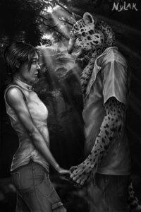 Rating: Safe Score: 0 Tags: 2009 2:3 anthro detailed_background digital_media_(artwork) duo e621 eye_contact felid female female_human female_on_anthro forest fur greyscale hand_holding human human_on_anthro interspecies jaguar jungle looking_at_another male male/female male_anthro male_on_human mammal monochrome nature nylak outside pantherine photorealism plant portrait rainforest realistic romantic romantic_couple side_view three-quarter_portrait tree User: bunchy7s Rating: Safe Score: 0 Tags: 2009 2:3 anthro detailed_background digital_media_(artwork) duo e621 eye_contact felid female female_human female_on_anthro forest fur greyscale hand_holding human human_on_anthro interspecies jaguar jungle looking_at_another male male/female male_anthro male_on_human mammal monochrome nature nylak outside pantherine photorealism plant portrait rainforest realistic romantic romantic_couple side_view three-quarter_portrait tree User: bunchy7s