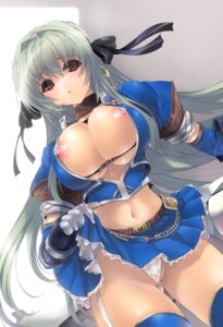 Rating: Questionable Score: 0 Tags: asuru beltbra breasts brown_eyes cameltoe capcom cleavage elbow_gloves female gloves green_hair huge_breasts long_hair midriff miwa_yoshikazu monster_hunter monster_hunter_frontier navel nipple_slip nipples panties pleated_skirt pussy rule34 skirt skirt_lift thighhighs underwear User: bunchy7s