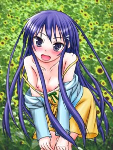 Rating: Explicit Score: 0 Tags: akiba_rika blue_eyes blue_hair blush boobs breasts female flower haijin hair_ornament hairclip hanbun_no_tsuki_ga_noboru_sora hand_on_knee knees_touching long_hair nipple_slip nipples ribbon rule34 skirt solo sunflowers tits User: bunchy7s
