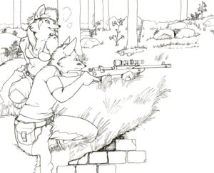 Rating: Safe Score: 0 Tags: 2012 4_toes aiming anthro barefoot bikini bikini_top black_and_white bolt-action bolt-action_rifle bolt_action bolt_action_rifle bottomwear breasts canid canine cargo_pants claws clothed clothing detailed_background duo e621 feet female forest fox fully_clothed grass gun holding_gun holding_object holding_ranged_weapon holding_weapon hunting jodi kalahari kneeling looking_aside male mammal monochrome open_mouth outside pants pen_(artwork) plant ranged_weapon rifle rifle_scope shirt sniper_scope swimwear toes topwear traditional_media_(artwork) tree two-piece_swimsuit weapon User: bunchy7s