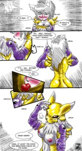 Rating: Explicit Score: 0 Tags: 3_fingers anthro armwear bandai_namco black_nose black_sclera blush bodily_fluids bodysuit breasts canid canine claws clothing cock_gag comic costume countershading dialogue digimon digimon_(species) dildo_fellatio dildo_in_mouth dipstick_tail e621 ear_piercing elbow_gloves english_text eyebrows eyelashes female fingers fur gag gagged genitals gloves hair handwear holding_object inner_ear_fluff latex latex_clothing latex_skinsuit looking_down mammal markings muffled multicolored_body multicolored_fur multicolored_tail navel nipples open_mouth oral oral_penetration penetration piercing pink_nipples ponytail red_eyes renamon s'zira s-nina sex_toy sex_toy_fellatio sex_toy_in_mouth sex_toy_insertion signature skinsuit solo sound_effects speech_bubble surprised sweat sweatdrop tail tail_markings text thought_bubble tight_clothing tuft two_tone_body two_tone_fur two_tone_tail vulva white_body white_fur white_tail yellow_body yellow_fur yellow_tail yin_yang User: bunchy7s