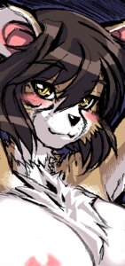 Rating: Questionable Score: 0 Tags: anthro areola belly black_nose blush breasts brown_hair bust_portrait close-up digital_media_(artwork) domestic_cat e621 felid feline felis female hair looking_at_viewer mammal nipples oekaki pink_nipples portrait seductive sketch smile solo unknown_artist white_belly yellow_eyes User: bunchy7s