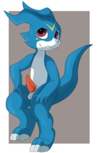 Rating: Explicit Score: 0 Tags: 3_toes anthro balls bandai_namco belly biped blue_body blue_skin digimon digimon_(species) e621 erection fangs feet feline-fattale genitals hi_res looking_up male nude penis red_eyes red_penis sitting solo tapering_penis teeth toes veemon white_belly white_body white_skin User: bunchy7s