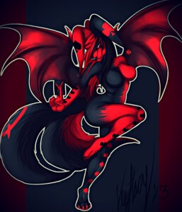 Rating: Questionable Score: 0 Tags: anthro bent_leg black_body black_fur black_hair black_heart black_markings black_nose breasts canid canine canis card clubs_(suit) d6 dice e621 extended_arm female fluffy fluffy_tail fur hair heart_symbol hearts_(suit) holding_card holding_object holding_single_card jester kasha mammal markings membrane_(anatomy) membranous_wings multicolored_hair on_one_leg raised_leg red_body red_fur red_hair red_markings solo spades_(suit) standing straight_leg suit_symbol tail two_tone_hair vexstacy wings User: bunchy7s