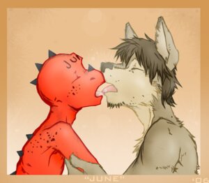 Rating: Safe Score: 0 Tags: anthro arm_grab ayato bodily_fluids brown_hair canid canine canis demon duo e621 eyes_closed facial_hair freckles french_kissing fur hair kissing male male/male mammal nude open_mouth red_body red_skin romantic romantic_couple saliva scalie short_hair side_view simple_background spikes tan_body tan_fur tongue tongue_out wolf User: bunchy7s
