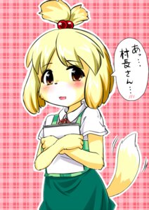 Rating: Safe Score: 0 Tags: 2012 animal_crossing anthro bottomwear canid canine canis clothed clothed_anthro clothed_female clothing digital_media_(artwork) domestic_dog e621 female female_anthro front_view green_clothing green_topwear half-length_portrait isabelle_(animal_crossing) japanese_text mammal nintendo pencil_skirt plaid portrait shih_tzu shirt skirt solo tail teal_bottomwear teal_clothing text topwear toy_dog translation_request white_clothing white_topwear おもちぃず User: bunchy7s Rating: Safe Score: 0 Tags: 2012 animal_crossing anthro bottomwear canid canine canis clothed clothed_anthro clothed_female clothing digital_media_(artwork) domestic_dog e621 female female_anthro front_view green_clothing green_topwear half-length_portrait isabelle_(animal_crossing) japanese_text mammal nintendo pencil_skirt plaid portrait shih_tzu shirt skirt solo tail teal_bottomwear teal_clothing text topwear toy_dog translation_request white_clothing white_topwear おもちぃず User: bunchy7s