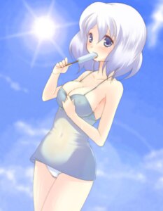 Rating: Explicit Score: 0 Tags: 1girls blue_eyes breasts cleavage female letty_whiterock nigo_(aozoragarou) nigou_(aozoragarou) oppai panchira panties pantyshot popsicle rule34 solo touhou underwear white_hair User: bunchy7s